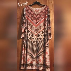 LONDON TIMES WOMENS RETRO VIBE DRESS - 20 W